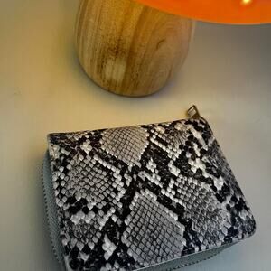 Black white gray faux